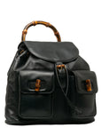 GUCCI Bamboo Backpack in Leather Navy 003 2058 0016