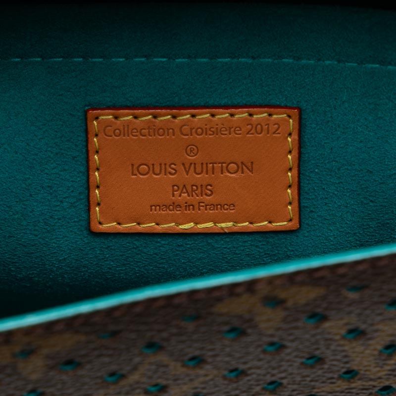 Louis Vuitton Monogram Perfumes M93998 Turquoise Blue Brown PVC Leather Ladies Louis Vuitton