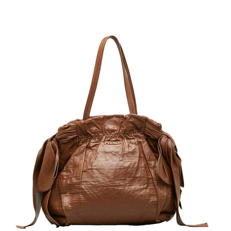 PRADA PRADA BN1760 Handbag Leather Brown  Ladies Ladies