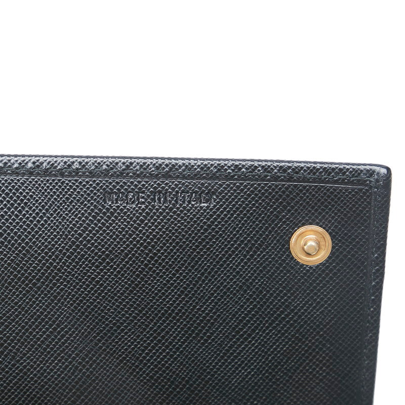 Prada Sapphiano Long Wallet 1M0608 Black Leather  Prada