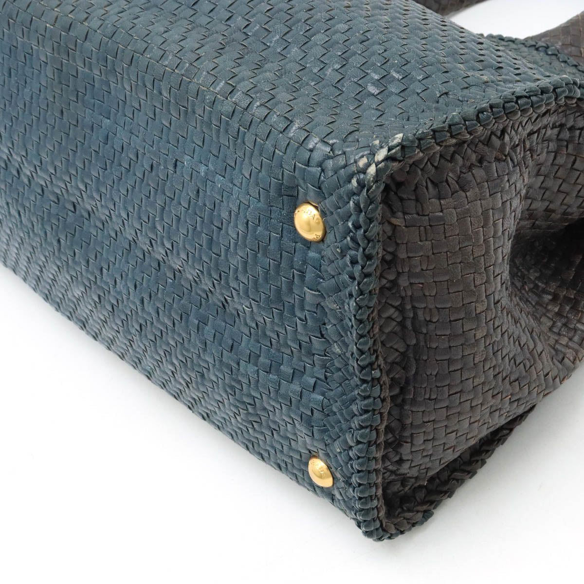 PRADA PRADA MADRAS MADRAS Handbag 2WAY Shoulder Bag Leather COBALTO BLUE Overseas Boutique Purchases BN2584