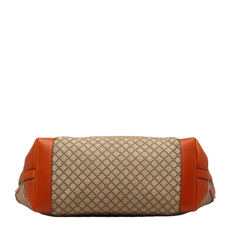 Gucci Diamond s Bag 247209 Beige Orange Canvas Leather Ladies Gucci