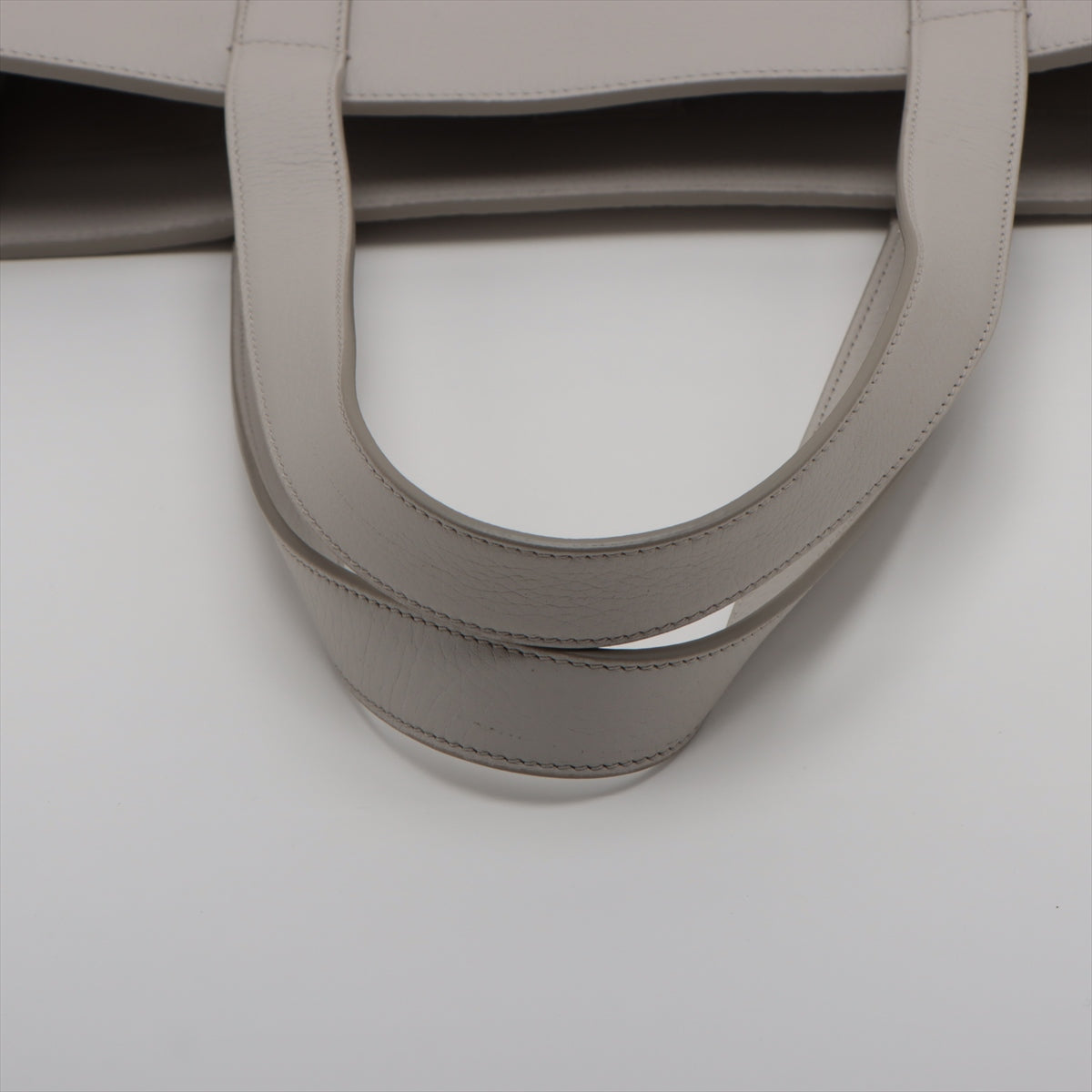 Christian Dior Colour Tote Bag Leather Light Grey