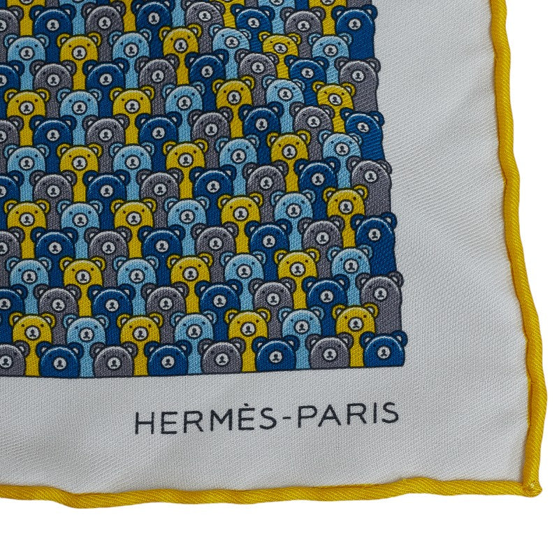 Hermes Carré 45 Total Shirt White Multicolor Silk  Hermes