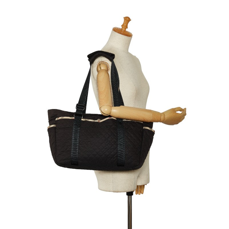 Burberry Nova Check  Mother&#39;s Bag s Bag Black Polyester  Burberry