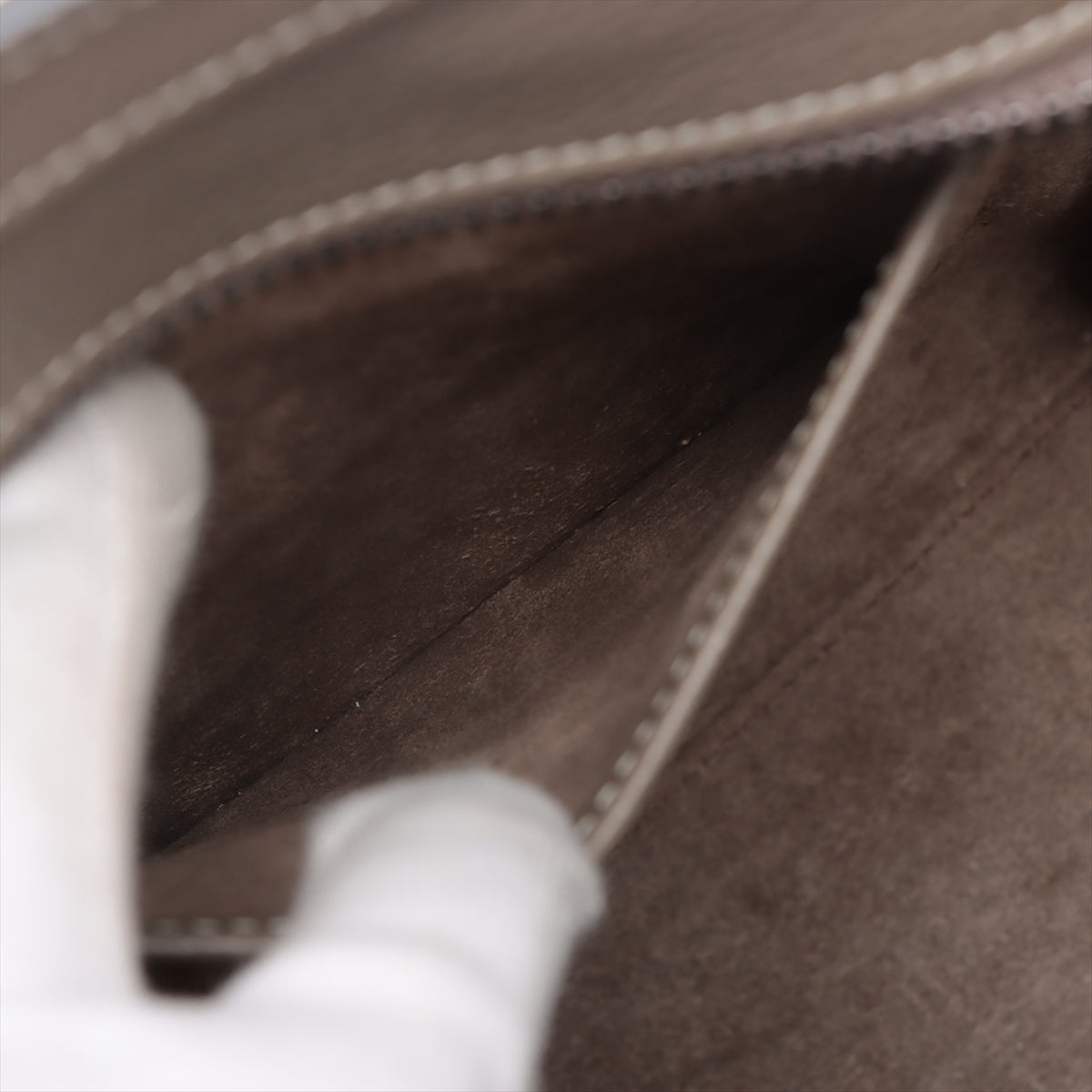 Celine Luggage Micro Handbag Grey Calfskin Leather
