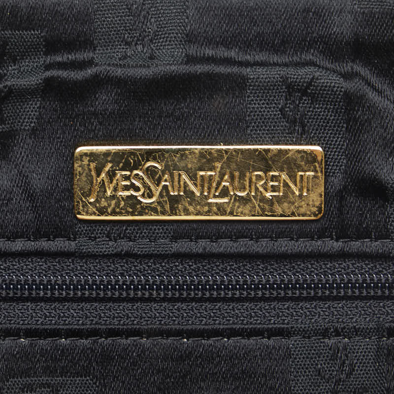 Saint Laurent Handbag Mini Boston Bag Navi Brown PVC Leather Ladies Saint Laurent