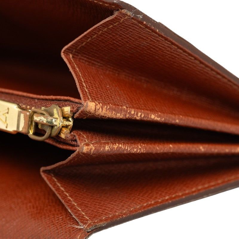 Louis Vuitton Monogram M61725 Long Wallet PVC/Leather Brown