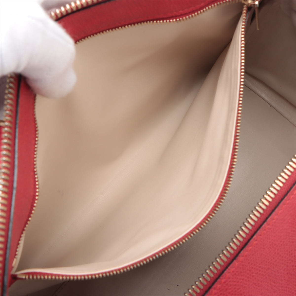 Valestra Leather Handbag Red