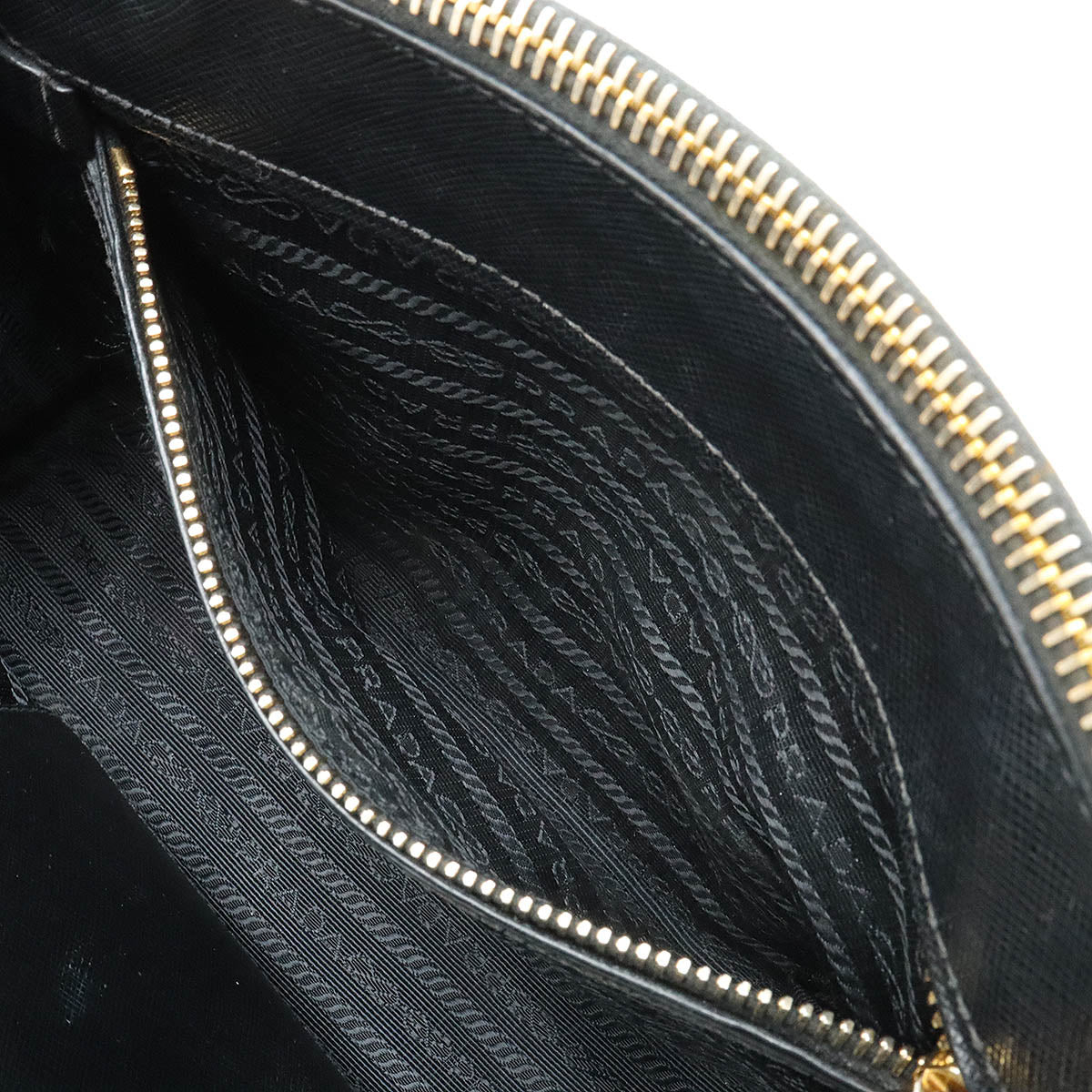 PRADA PRADA SAFFIANO Handbags 2WAY Shoulder Bags Skilled Leather NERO Black Black Gold  BN2316