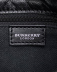 Burberry Nova Check Shadow Horse One-Shoulder Bag Black Beige Leather Ladies Burberry