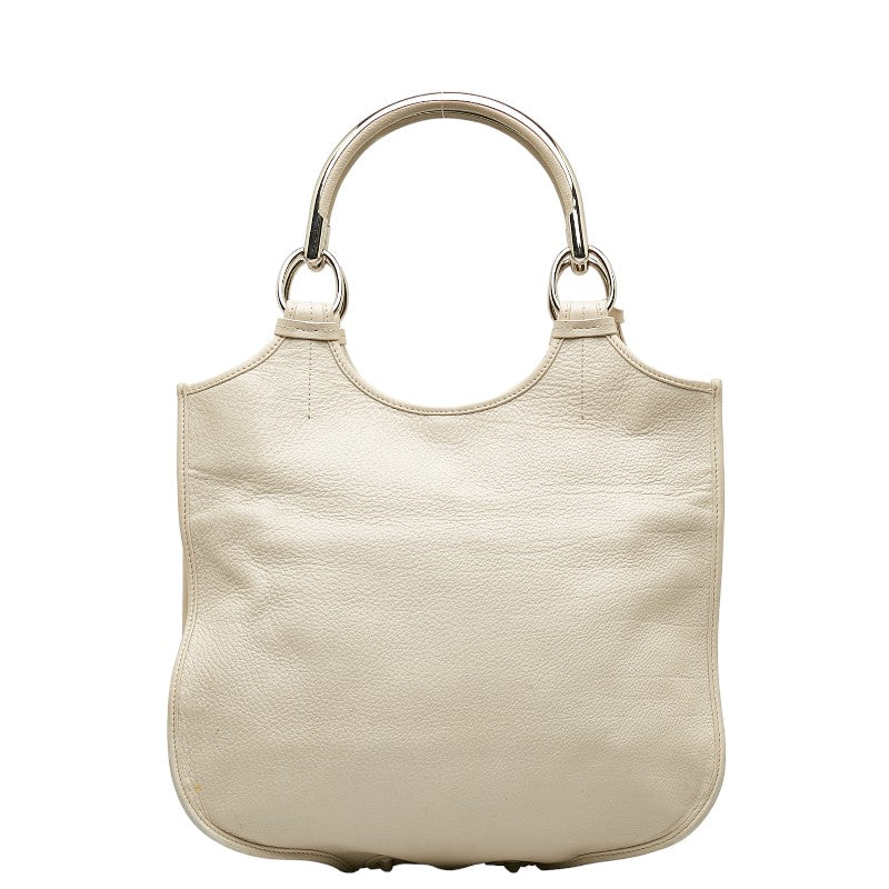 Dior Tooth Bag White Silver Leather  Dior
