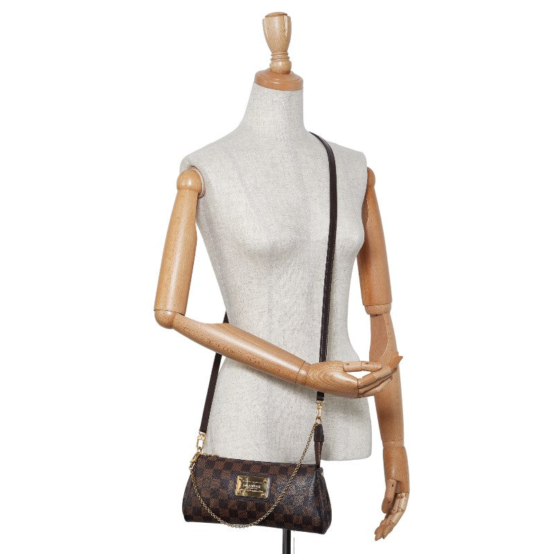Louis Vuitton Eva Chain Handbags 2WAY N55213 Brown PVC Leather Ladies Louis Vuitton