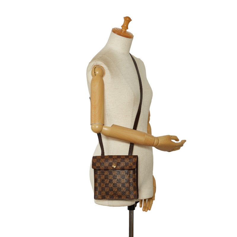 Louis Vuitton Damiere Pimrico Shoulder Bag N45272 Brown PVC Leather  Louis Vuitton