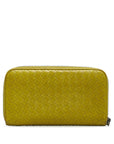Bottega Veneta Intrecciato Long Wallet in Leather Yellow Ladies