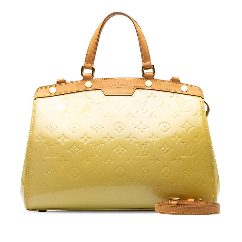 Louis Vuitton Monograms Verney M90108 Handbag Patent Leather Citrine Yellow  Citrus