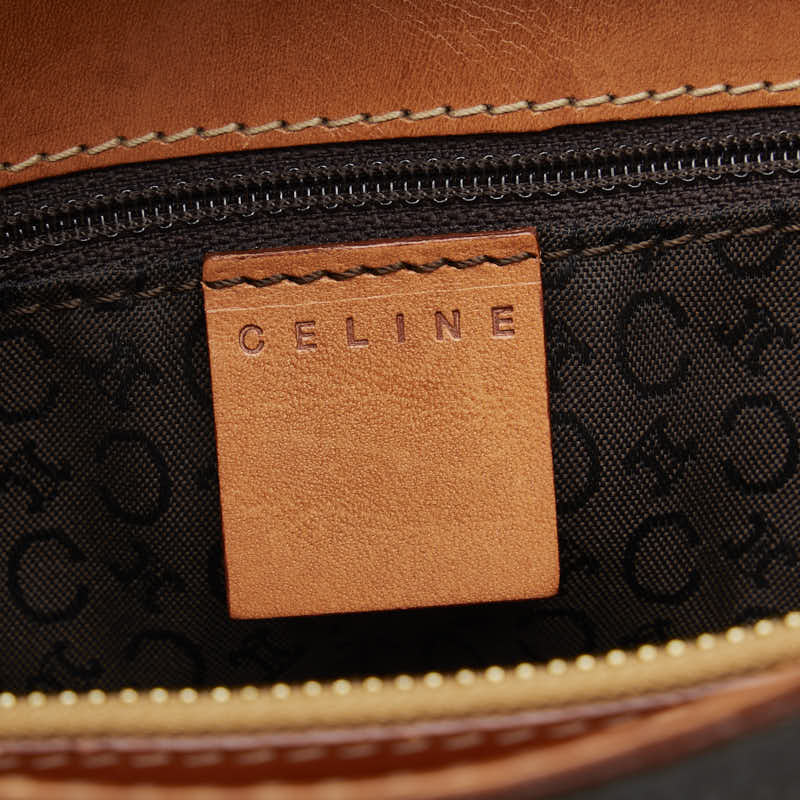 Celine Macadam Shoulder Bag Brown PVC Leather  Celine