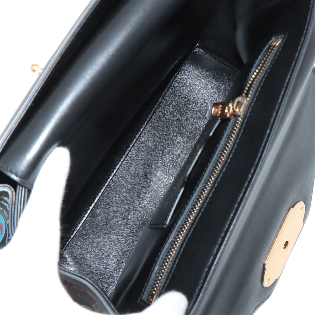 Dolce &amp; Gabbana Leather 2WAY Handbag Black