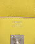 Hermes Birkin 25 Swift Leather Yellow Lime Silver