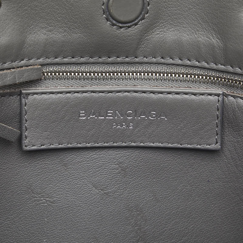 BALENCIAGA Tote Shopper Hag in Leather Grey 370926 Ladies