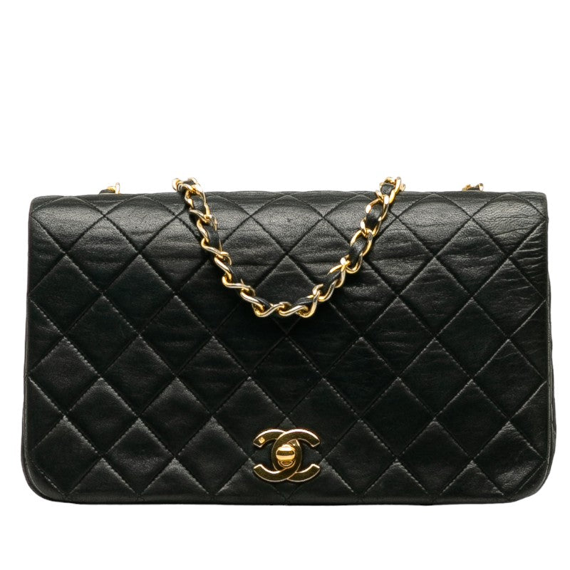 Chanel Matrace 23 Cocomark Full Flap Chain  houlder Bag Black Leather  Chanel