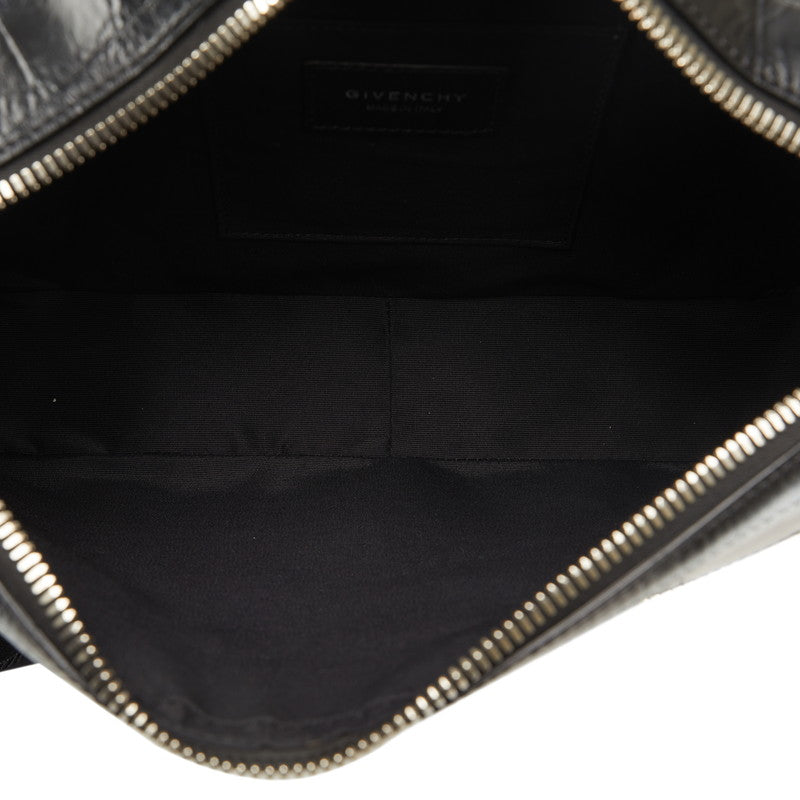 Givenchy Crocodile Press Body Bag West Bag Black White Leather Men's Givenchy [Givenchy] Givenchy