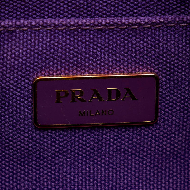PRADA Prada B2439G Handbag Canvas Pearl Ladies es
