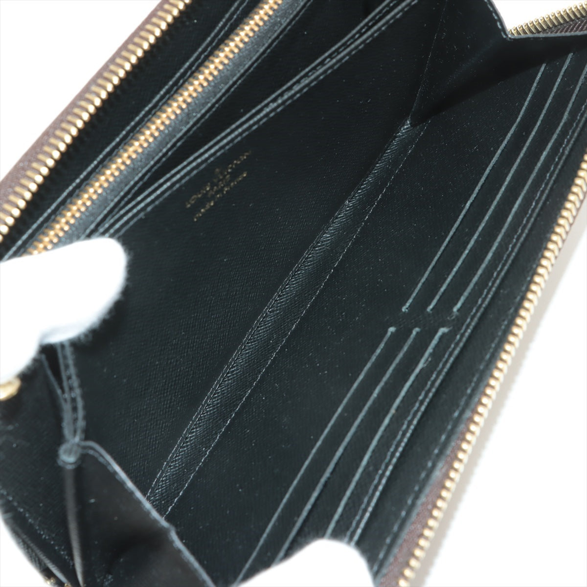 Louis Vuitton Giant Monogram Reverse Zippie Wallet M69353 Black X Brown Round Zip Wallet