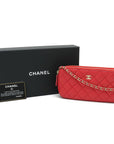CHANEL CHANEL MATRASS W Zip Chain Wallet Chain Holder 2WAY  Leather Pink Cradle Gold  A82527