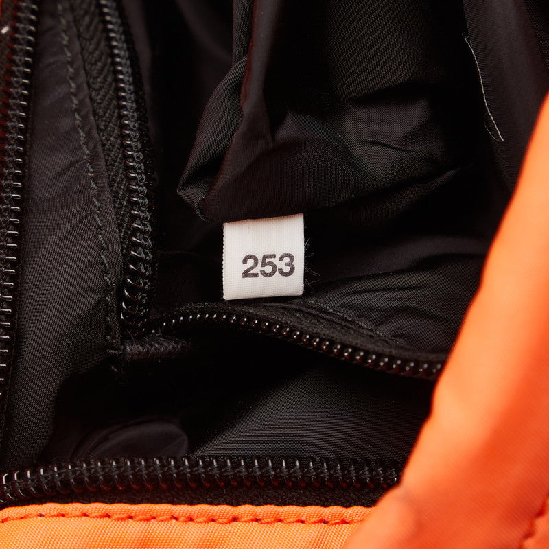 Prada Triangle Logo Plate Sliding Shoulder Bag Orange Nylon Ladies Prada [Ginzo Paris]