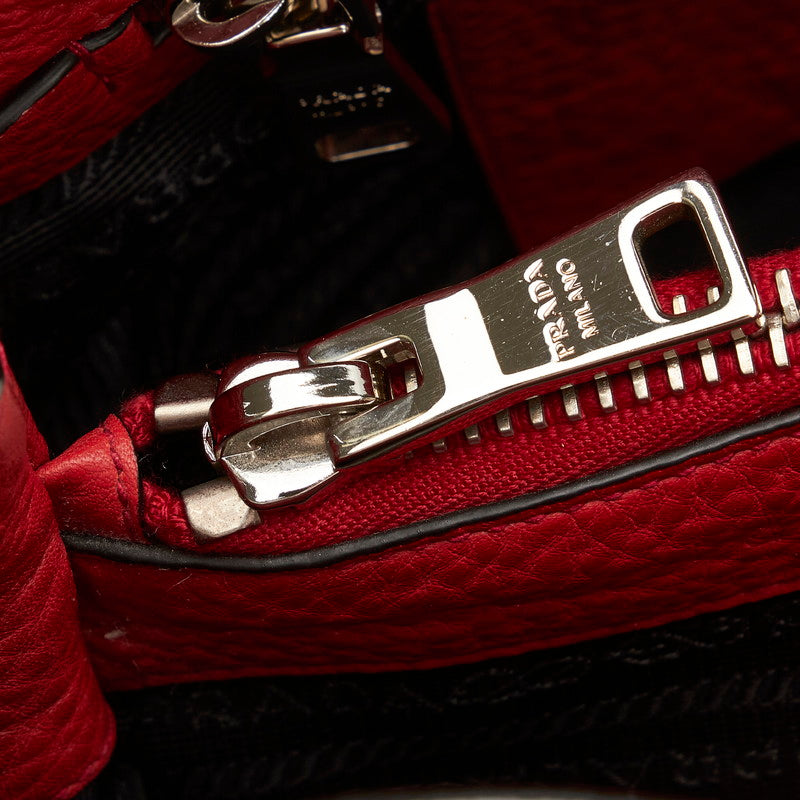 PRADA Handbag in Calf Leather Red BN2579 Ladies
