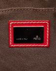 FENDI Zucca Shoulder Bag in Monogram 8BR149 Brown Red