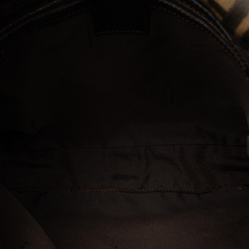 FENDY ZUCKA MANMABACKET ON SHOULDER BAG 26730 Brown canvas leather ladies FENDI