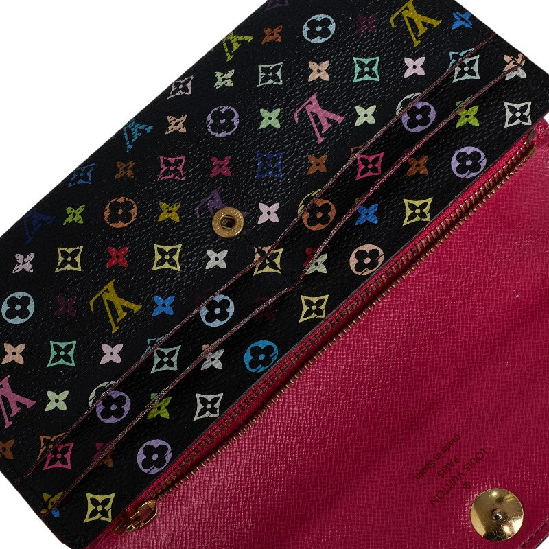 Louis Vuitton Monogram M60668 Long Wallet PVC Black Multicolor