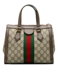 Gucci Office Tote Shoulder Bag Beige Brown Ladies 547551