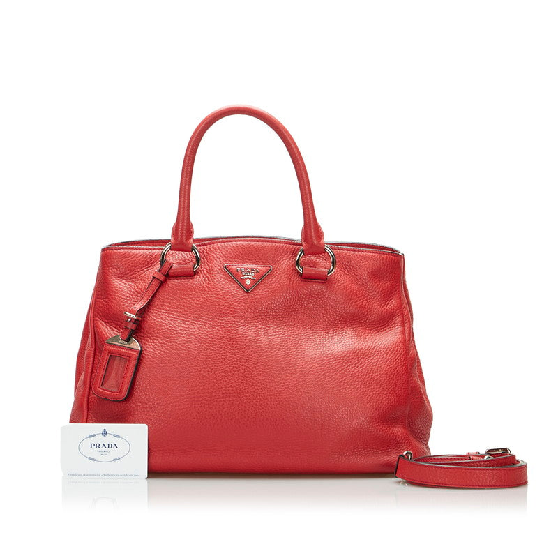 PRADA Handbag in Calf Leather Red BN2579 Ladies