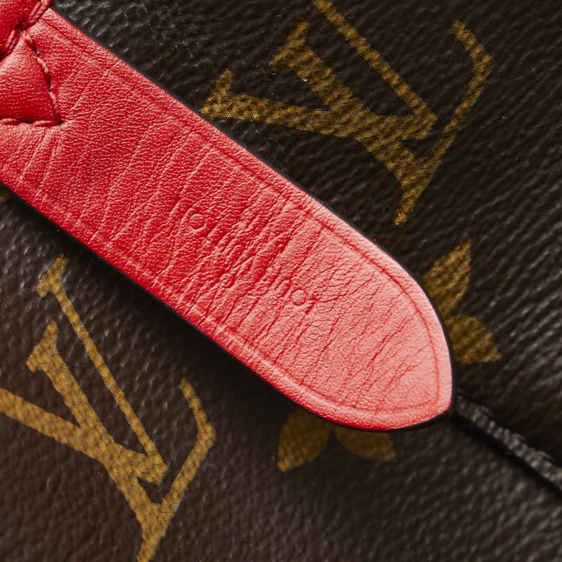Louis Vuitton Monogram M44021 PVC/Ledger Shoulder Bag Cocklic Red Brown
