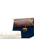 Chloe dress chain shoulder bag blue brown leather sweat  chloe