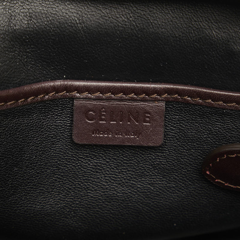 Celine Luggage Nano- 手提包單肩包 2WAY Kerky 棕色皮革 Celine