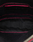 LOEWE Anagram Shoulder Bag in Leather Black Pink