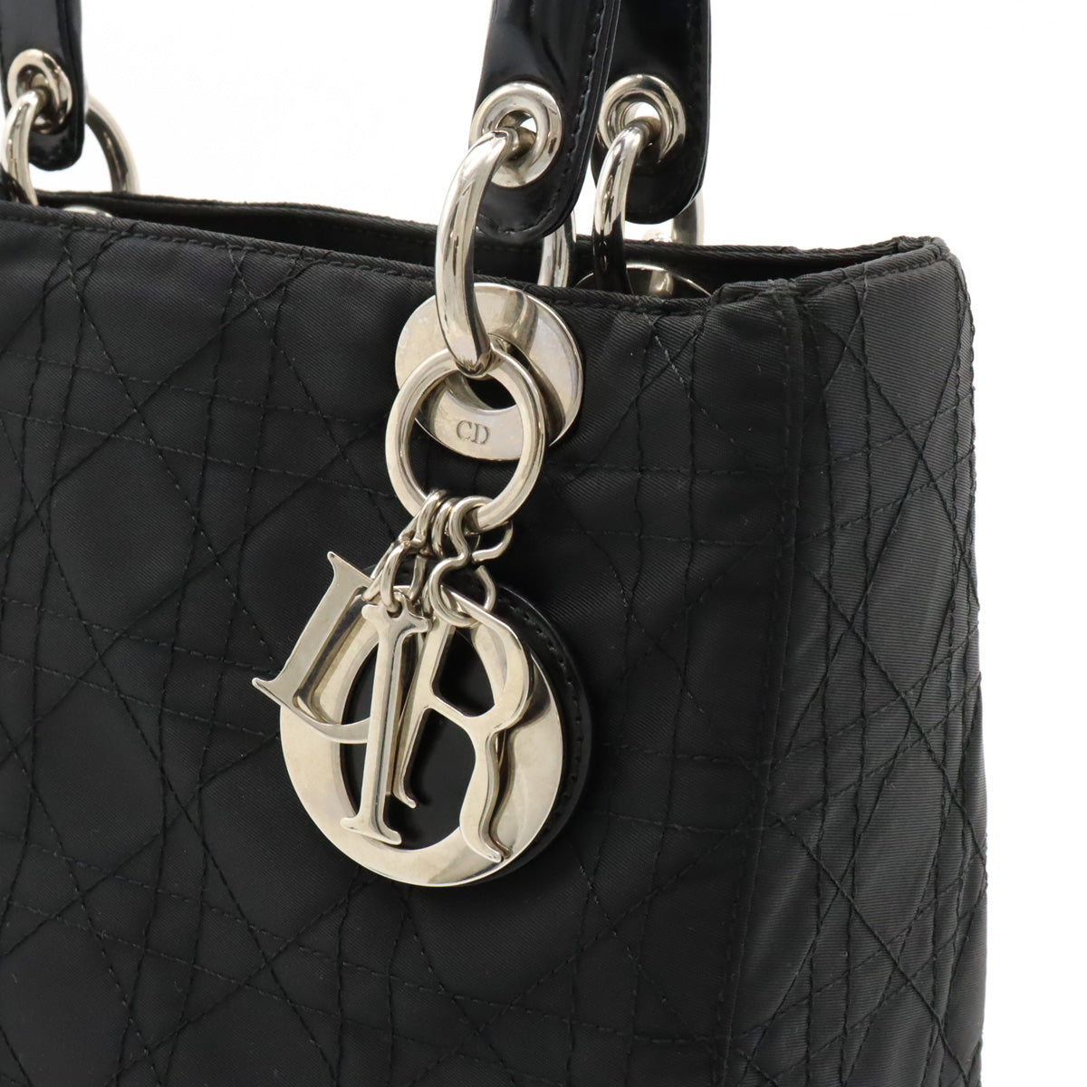 Christian Dior  Dior Canary Handbags 2WAY Nylon Black Silver Gold