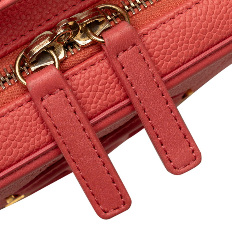 Chanel Matrases Coco Mark CC Figure Handbags houlder Bag 2WAY Pink Caviar S  CHANEL