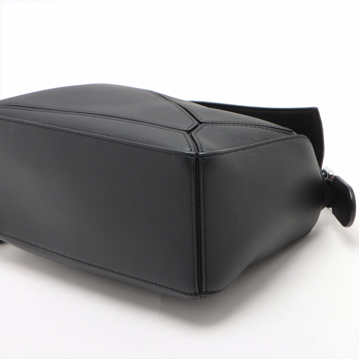 Loewe Puzzle Bag Leather 2WAY Handbag Black