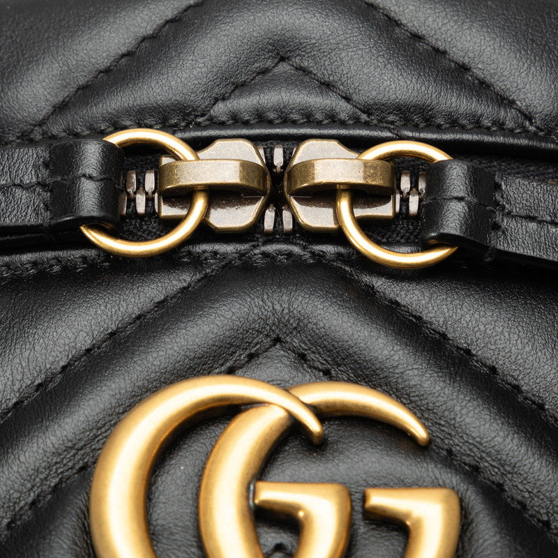 Gucci GG Marmont Mini Backpack 598594 Black Leather Women’s