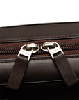 Burberry Mini Boston Bag Handbag Brown Leather Nylon Ladies