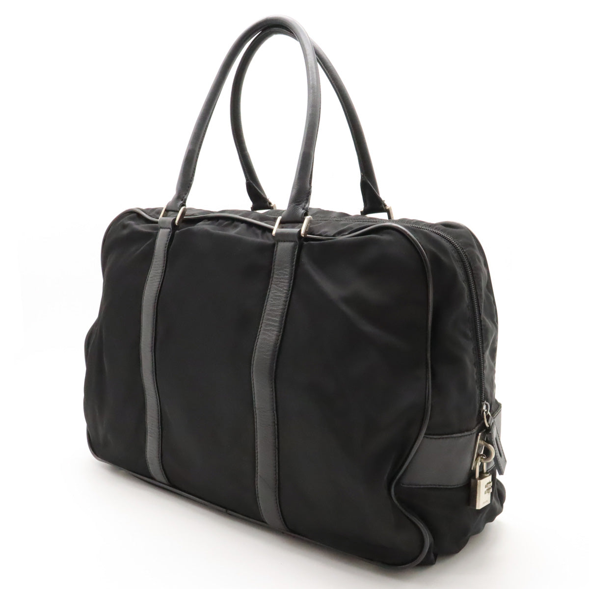 PRADA Prada Business Bag Briefcase Paper Bag Nylon Leather NERO Black Black Silver Gold  Domestic Boutique Purchases VS0069