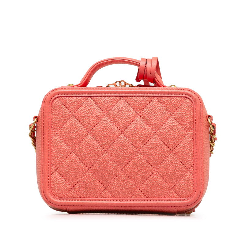 Chanel Matrases Coco Mark CC Figure Handbags houlder Bag 2WAY Pink Caviar S  CHANEL