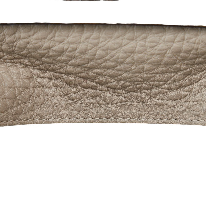 Fendi Fendi Celeria 8M0308 Long Wallet Leather Gray  Gray