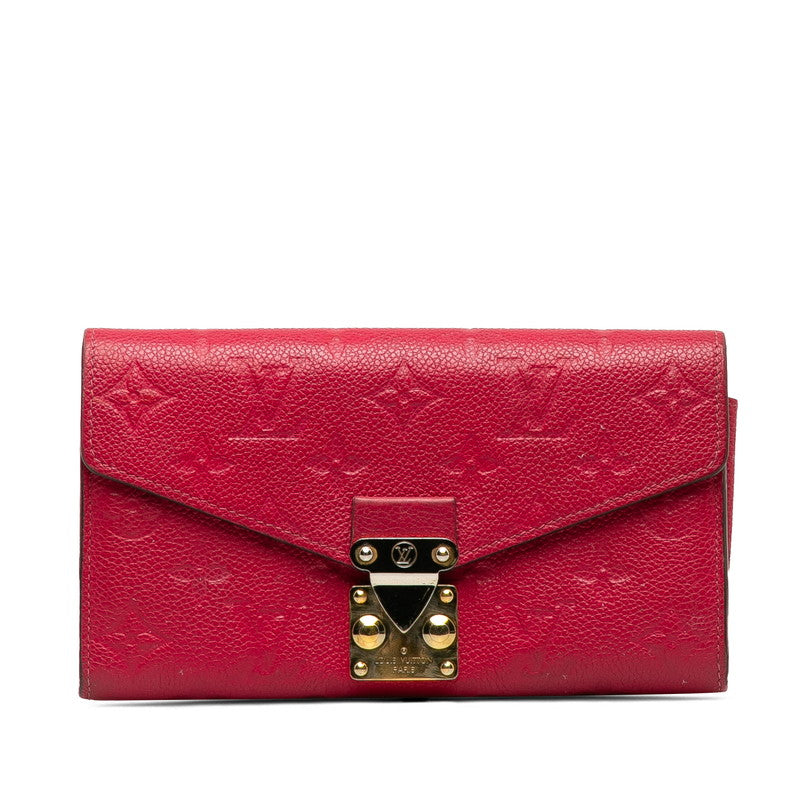 LOUIS VUITTON Louis Vuitton Monograms M62459 Long Wallet Leather Fridge Pink