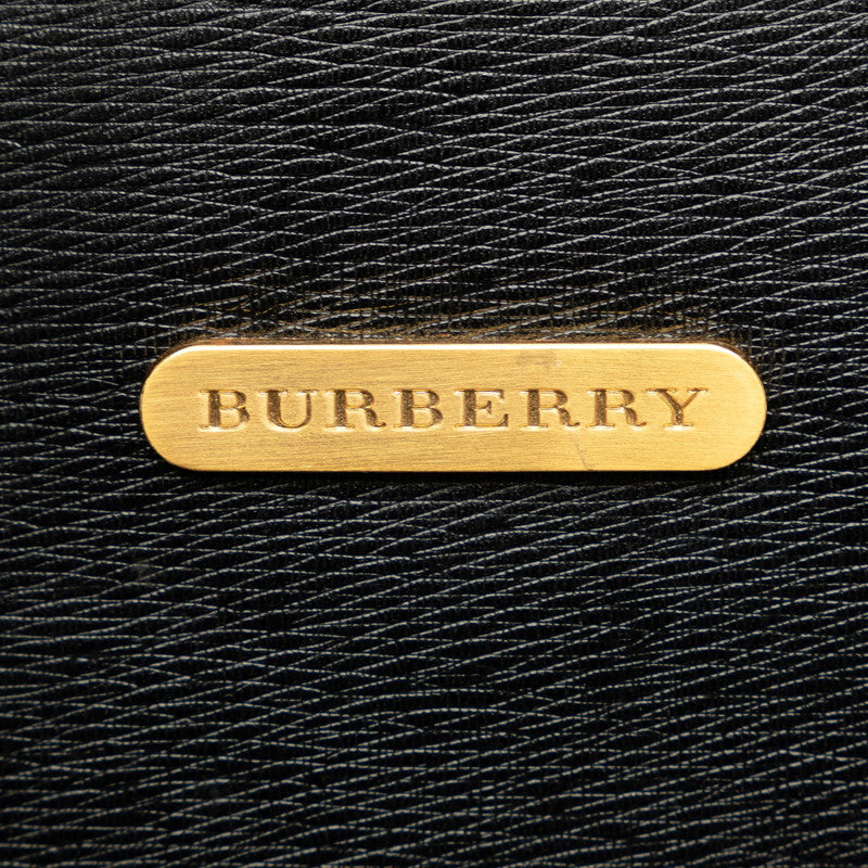 BURBERRY BARBERRY NOVA CHECK  BAG LADER BLACK